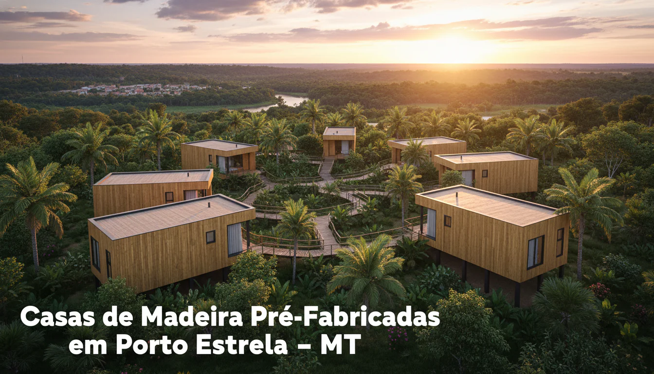 Casas de Madeira Pré-Fabricadas em Porto Estrela – MT