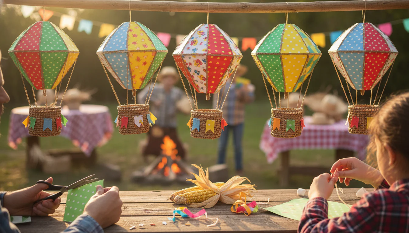 Como fazer balão de Festa Junina: tutoriais e fotos