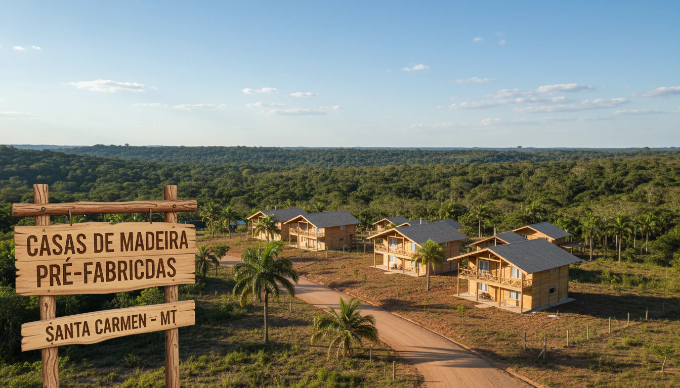 Casas de Madeira Pré-Fabricadas em Santa Carmem – MT