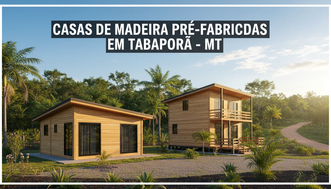 Casas de Madeira Pré-Fabricadas em Tabaporã – MT Casas de Madeira Pré-Fabricadas em Tabaporã – MT