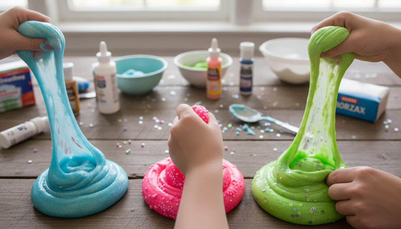 Como fazer slime: receitas caseiras simples e fáceis