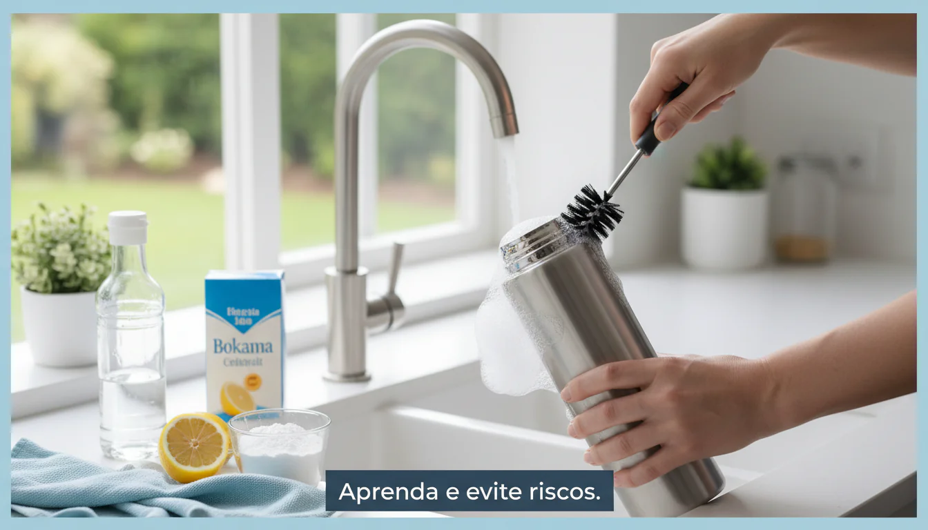 Como limpar garrafa térmica: aprenda e evite riscos