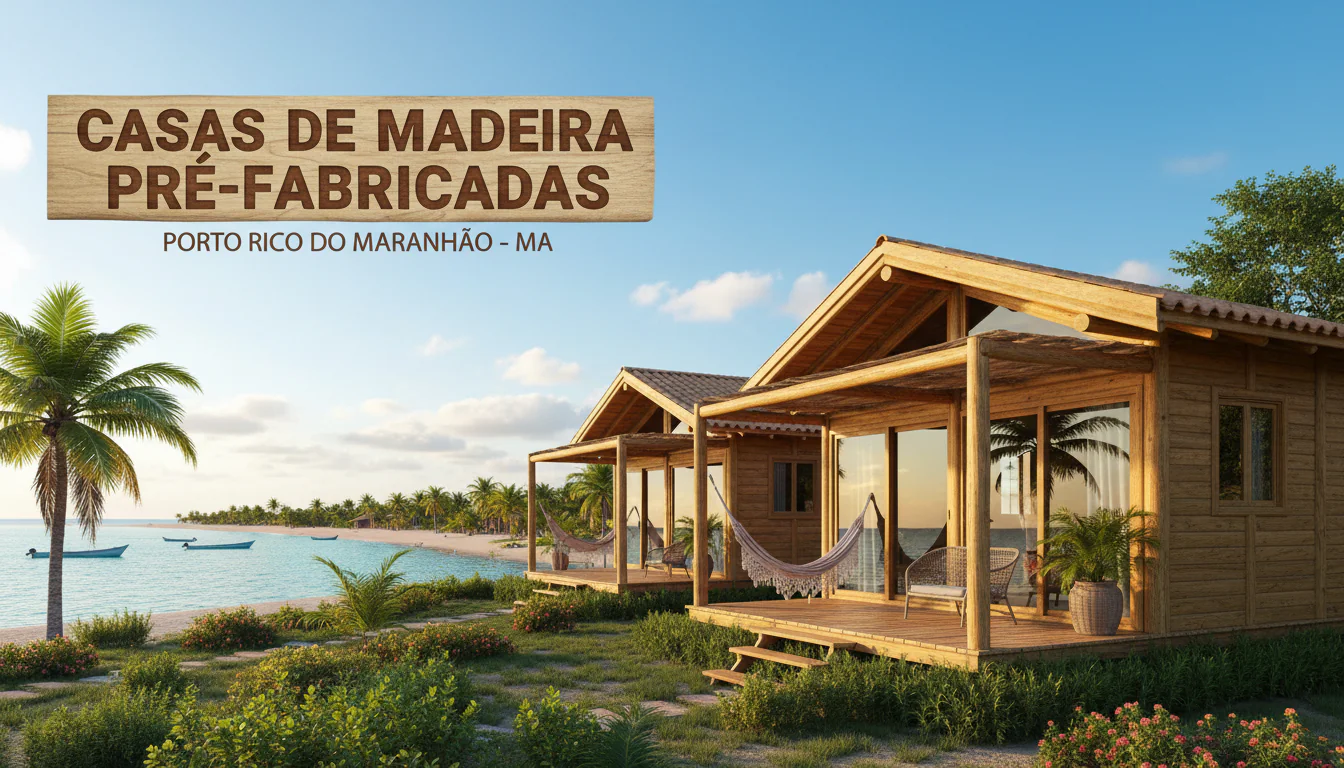 Casas de Madeira Pré-Fabricadas em Porto Rico do Maranhão – MA