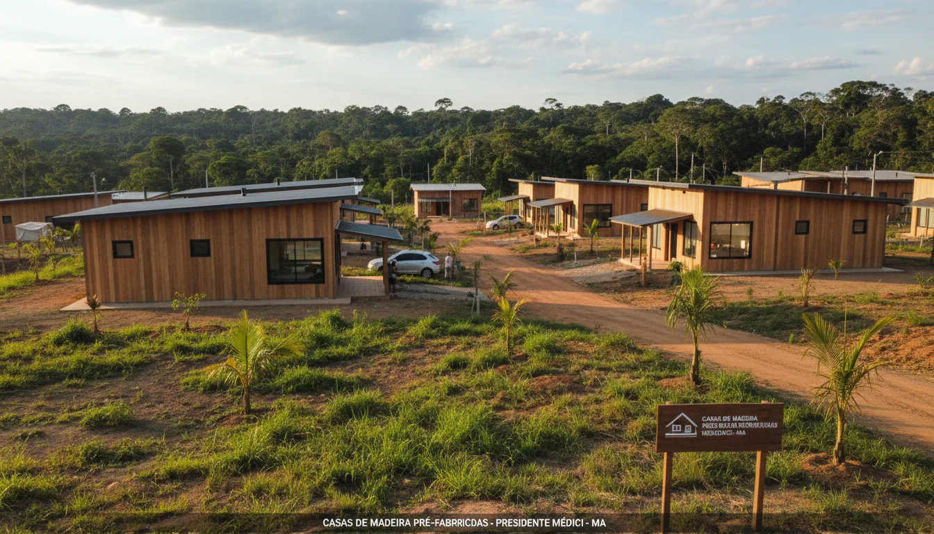 Casas de Madeira Pré-Fabricadas em Presidente Médici – MA