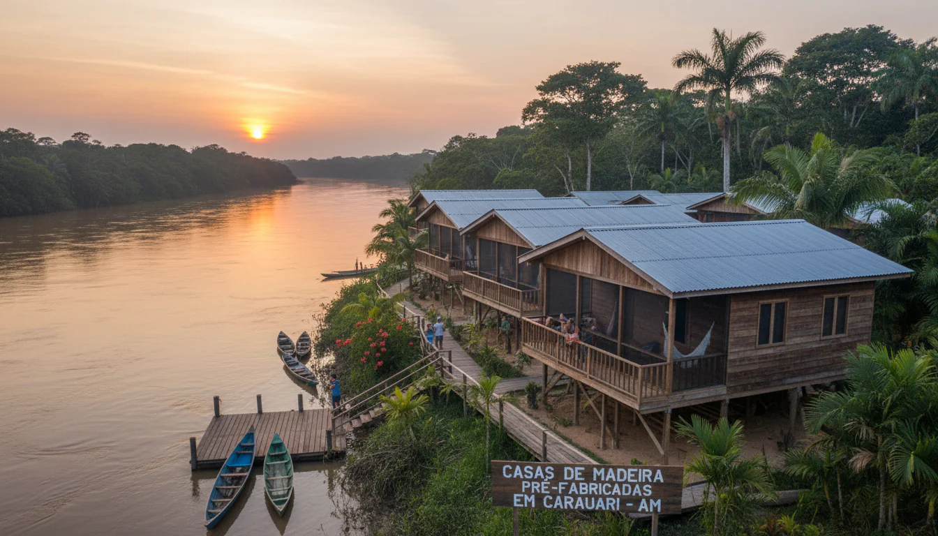 Casas de Madeira Pré-Fabricadas em Carauari – AM