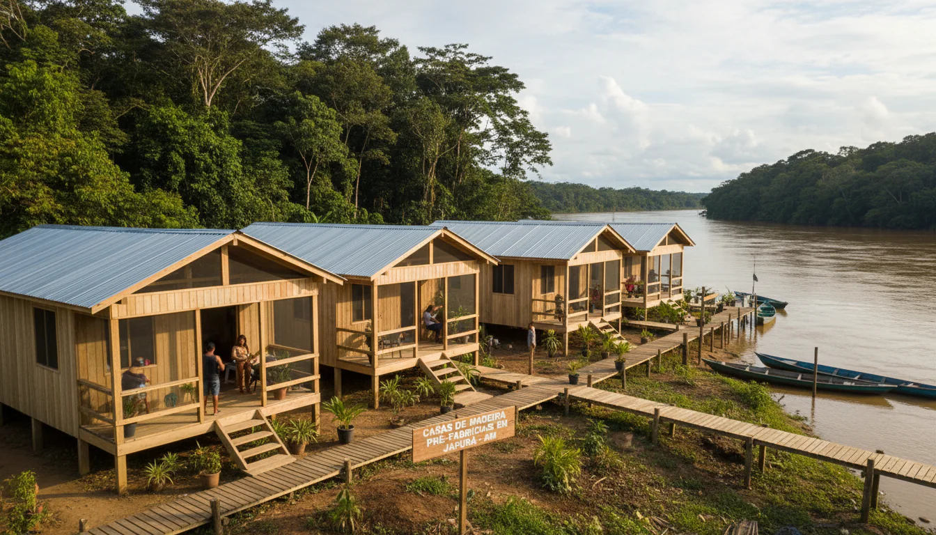 Casas de Madeira Pré-Fabricadas em Japurá – AM