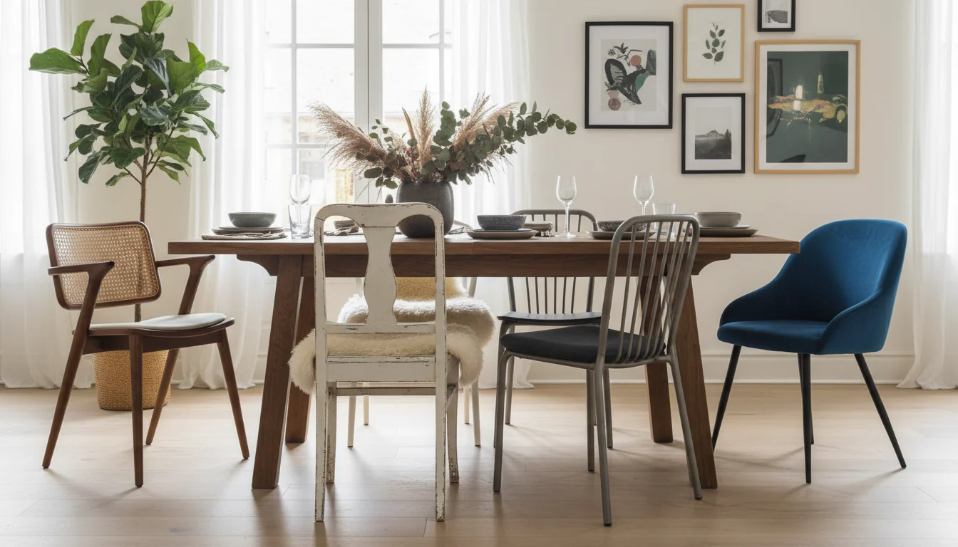 Como misturar cadeiras: de diferentes modelos