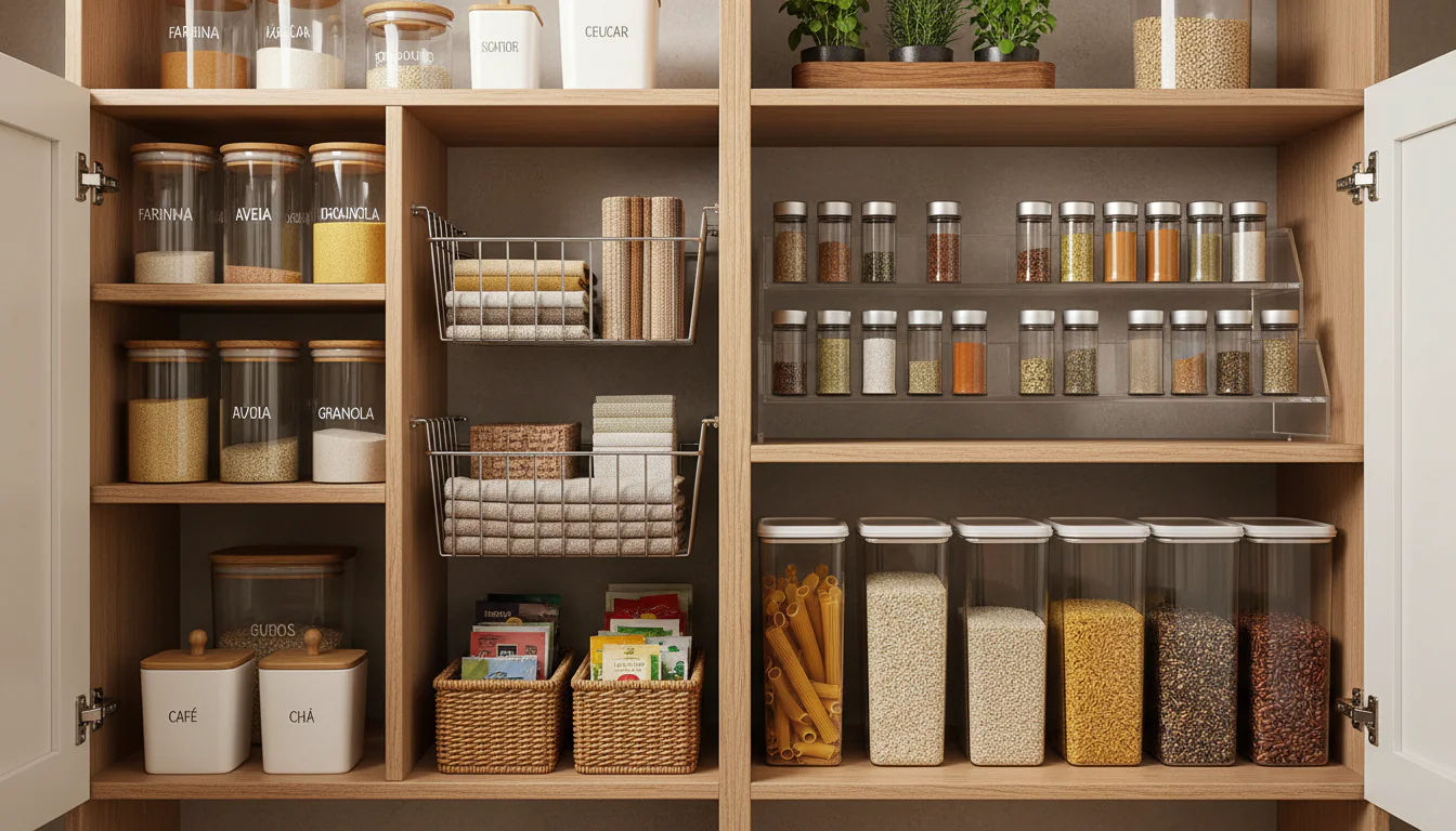 Como organizar armário de cozinha: dicas simples e práticas