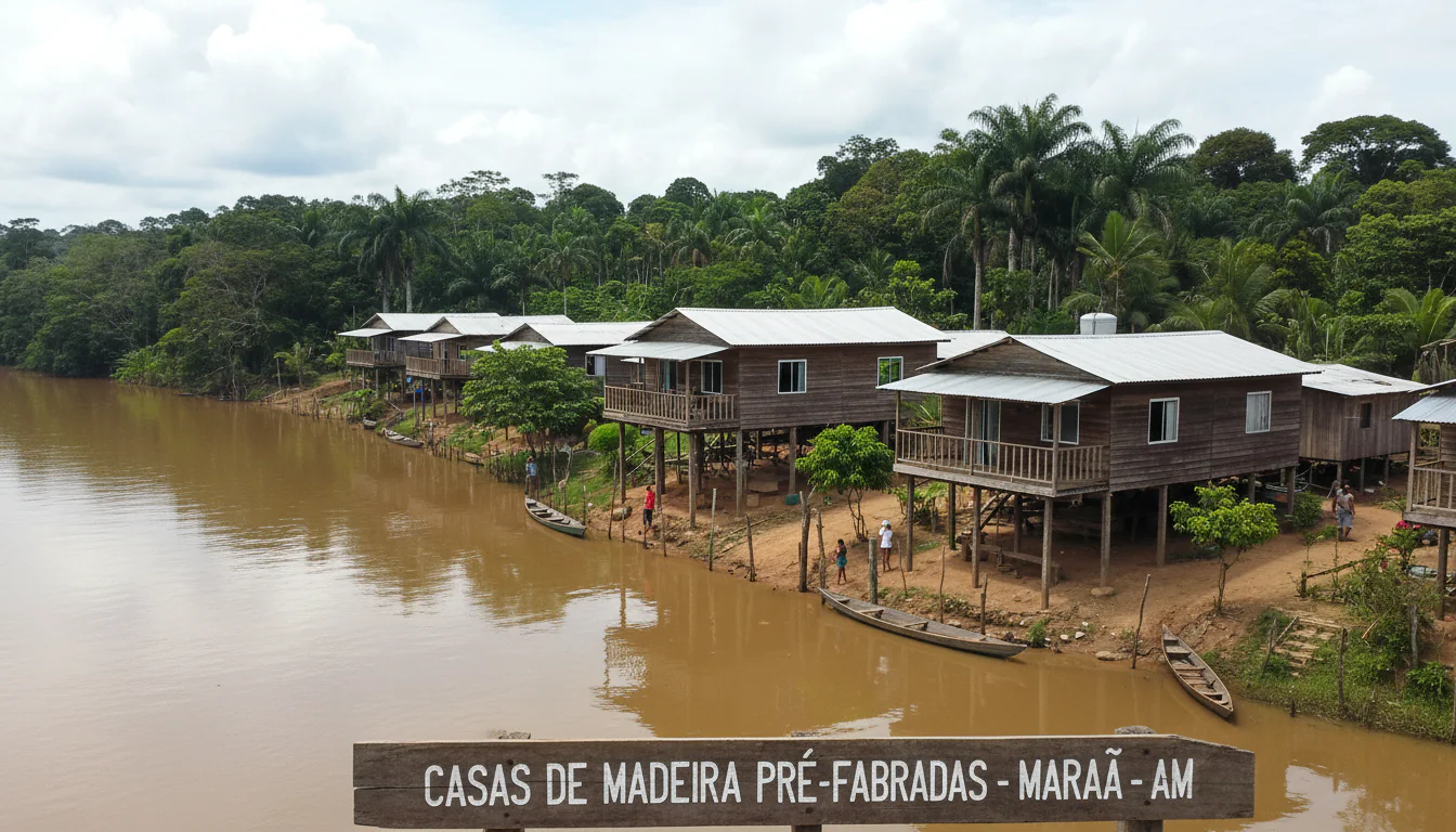 Casas de Madeira Pré-Fabricadas em Maraã – AM