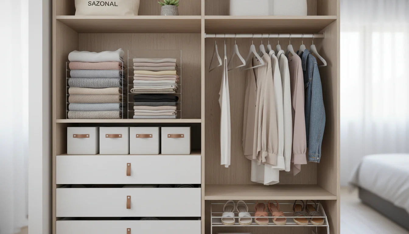 Como organizar guarda-roupa pequeno: de forma prática