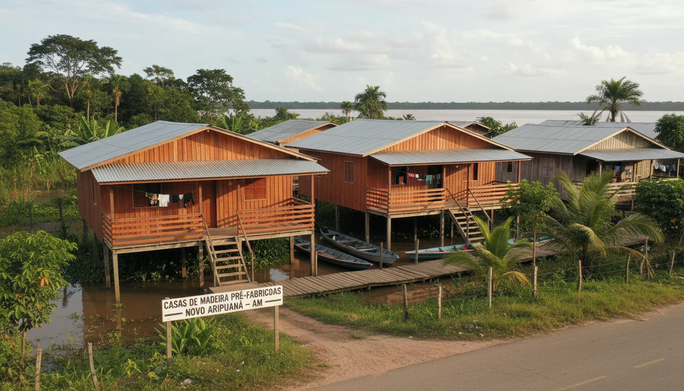 Casas de Madeira Pré-Fabricadas em Novo Aripuanã – AM
