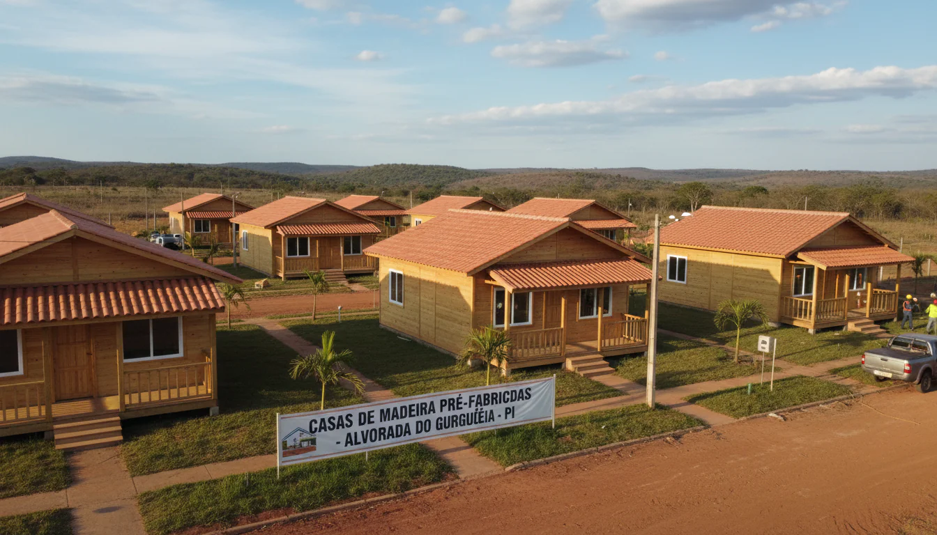 Casas de Madeira Pré-Fabricadas em Alvorada do Gurguéia – PI