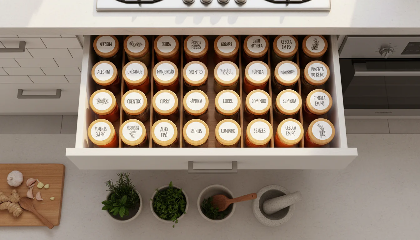 Como organizar temperos: dicas para cozinha prática
