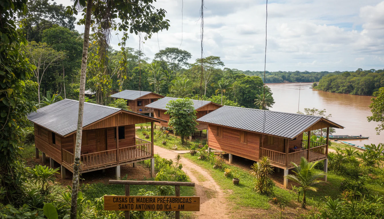 Casas de Madeira Pré-Fabricadas em Santo Antônio do Içá – AM