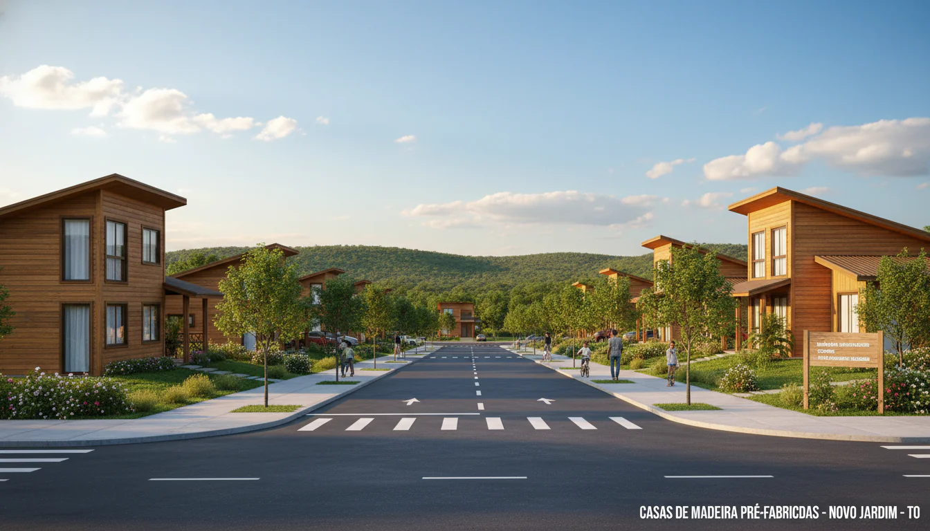 Casas de Madeira Pré-Fabricadas em Novo Jardim – TO