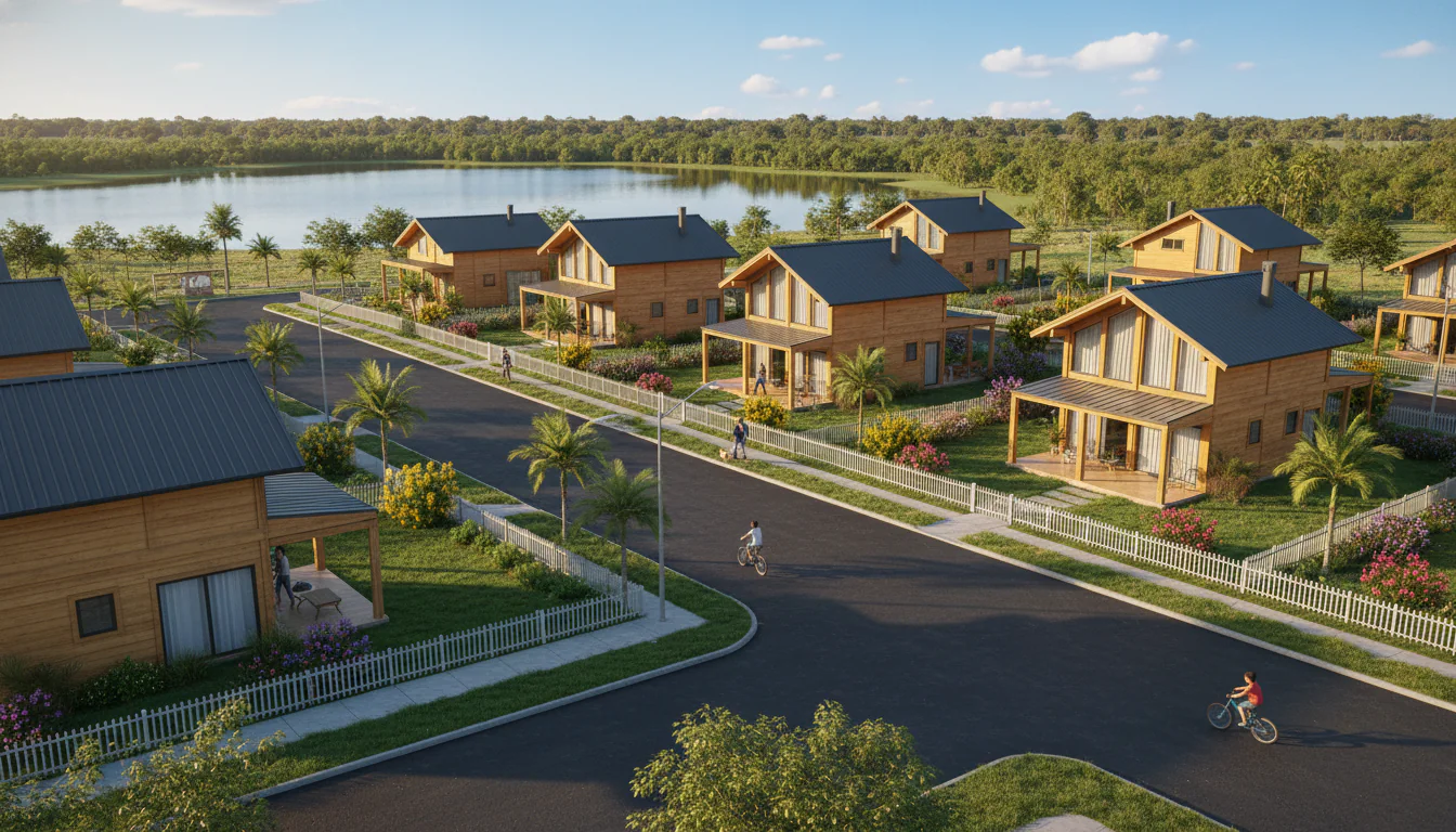 Casas de Madeira Pré-Fabricadas em Lagoa da Confusão – TO