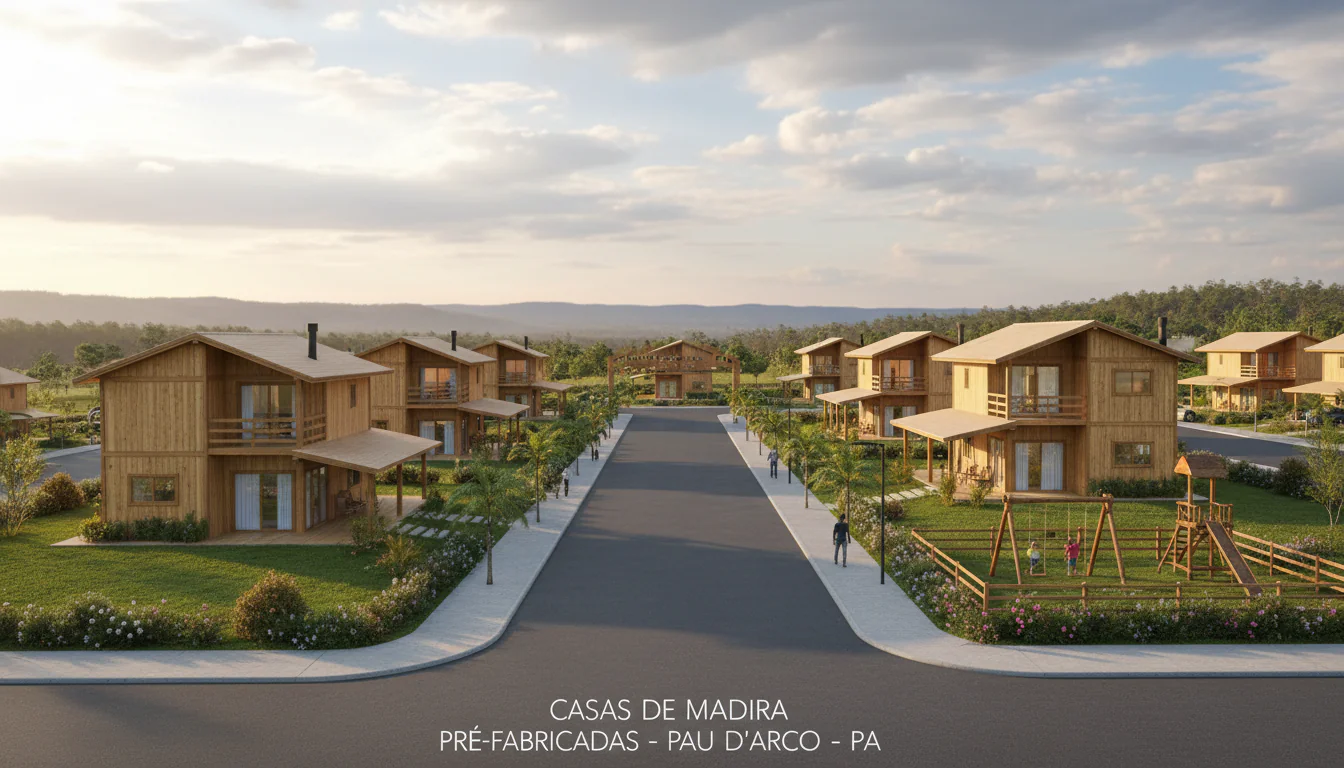 Casas de Madeira Pré-Fabricadas em Pau DʼArco – PA