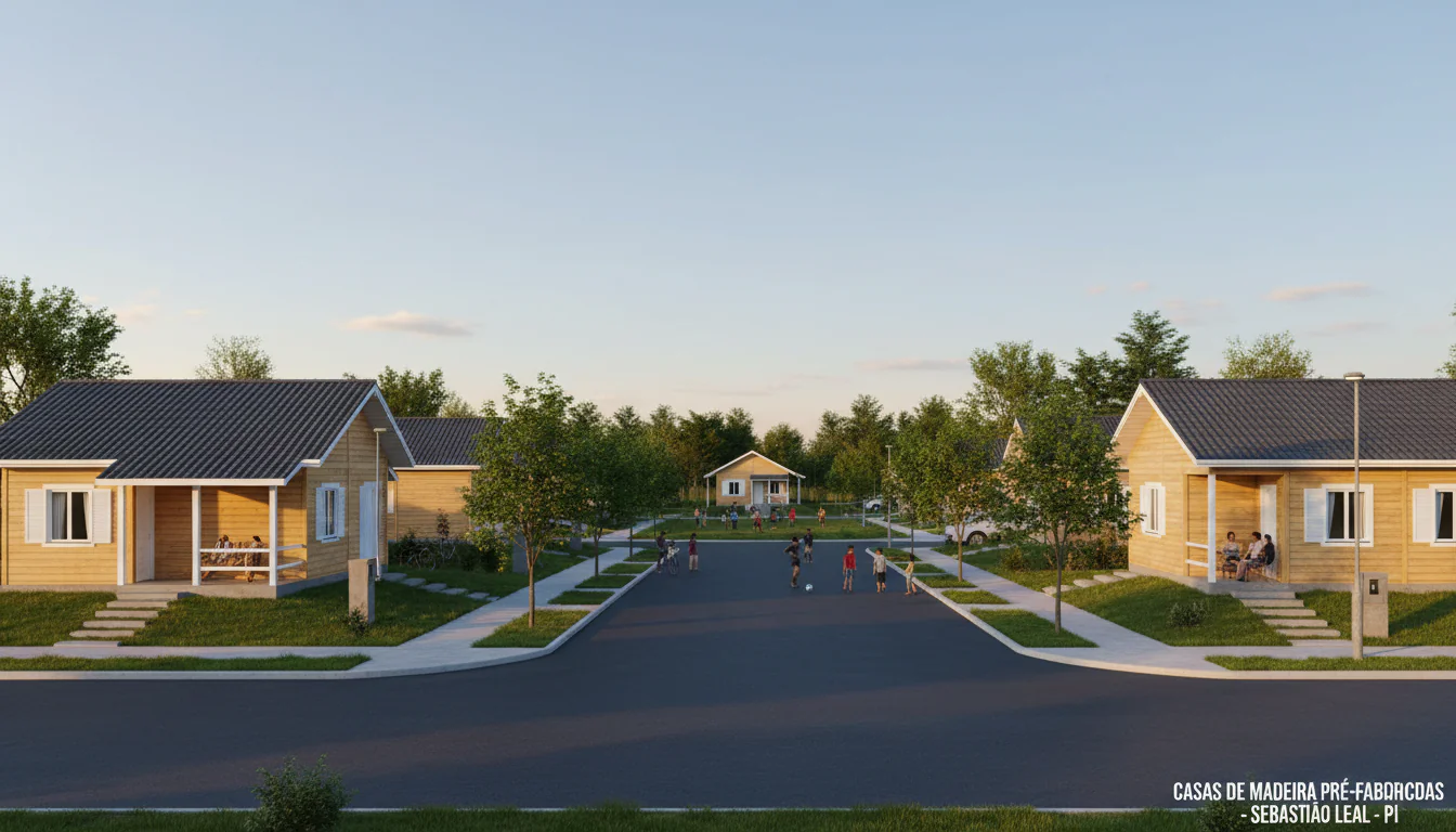Casas de Madeira Pré-Fabricadas em Sebastião Leal – PI