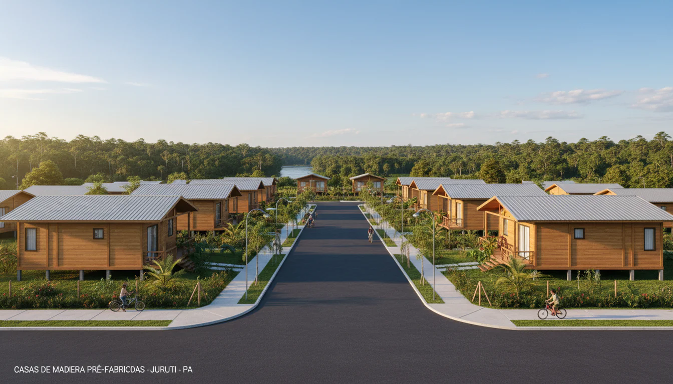 Casas de Madeira Pré-Fabricadas em Juruti – PA