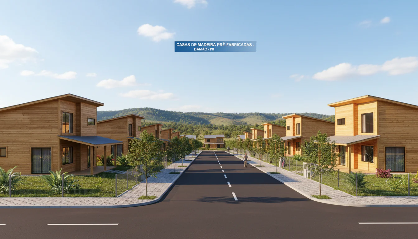 Casas de Madeira Pré-Fabricadas em Damião – PB