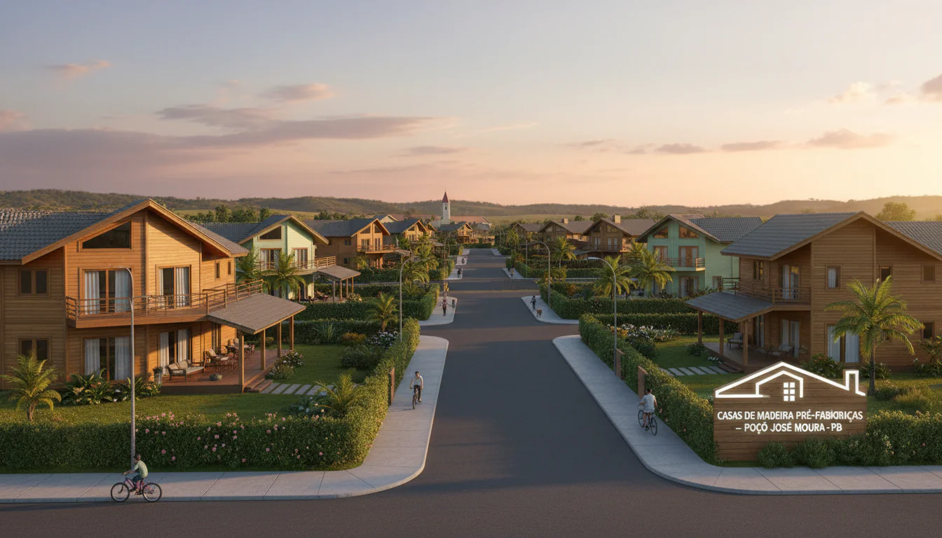 Casas de Madeira Pré-Fabricadas em Poço de José de Moura – PB