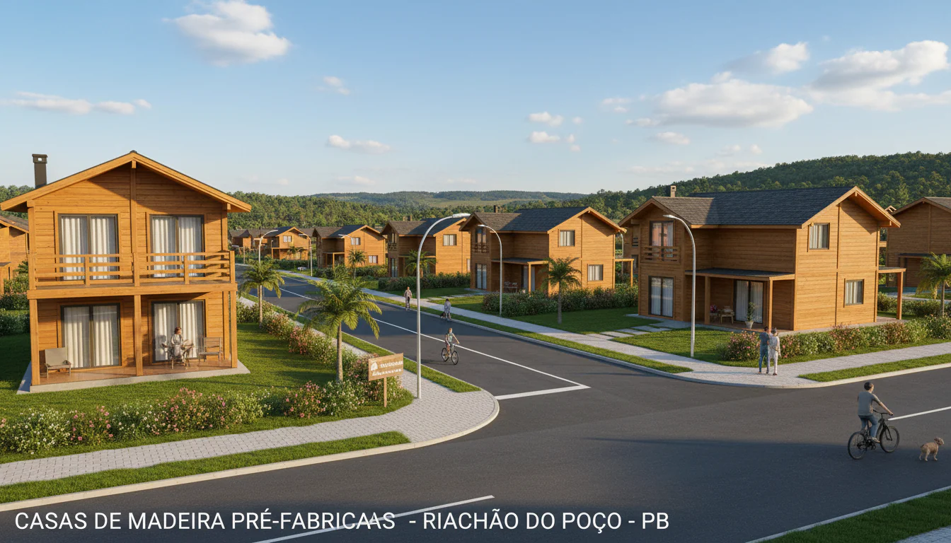 Casas de Madeira Pré-Fabricadas em Riachão do Poço – PB