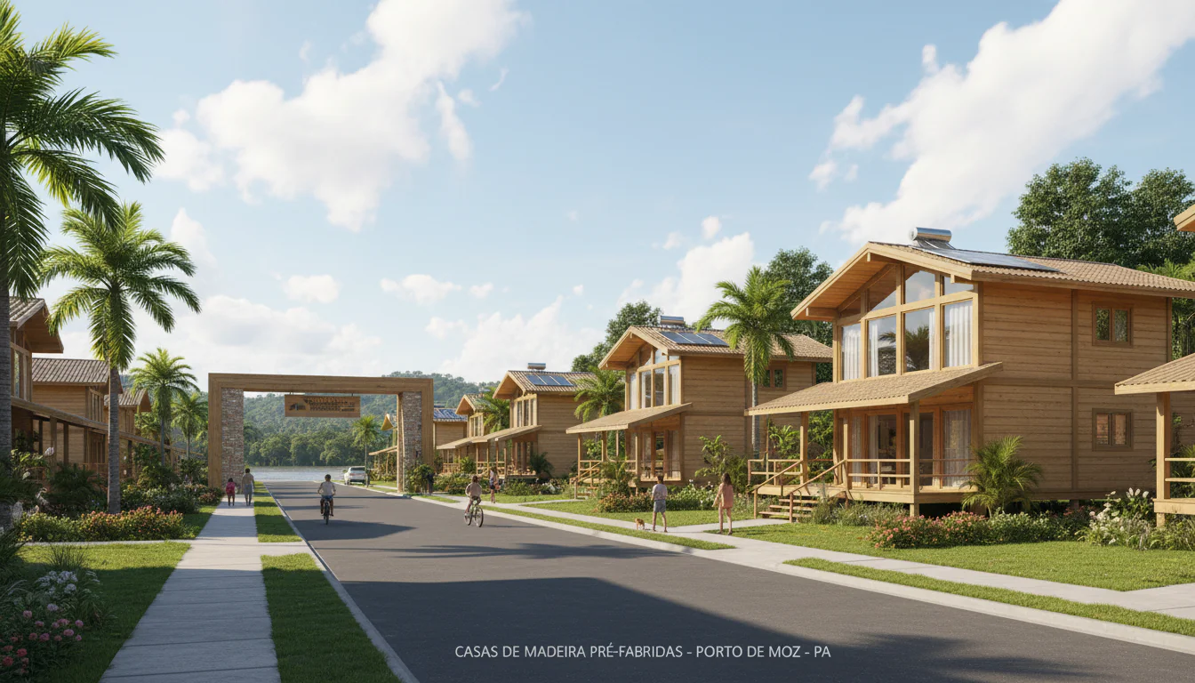 Casas de Madeira Pré-Fabricadas em Porto de Moz – PA