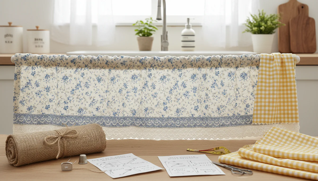 Cortina para pia: ideias encantadoras e tutoriais Cortina para pia: ideias encantadoras e tutoriais