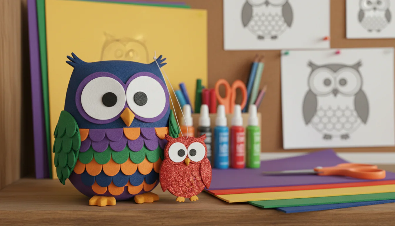 Coruja de EVA: tutoriais e modelos para decorar Coruja de EVA: tutoriais e modelos para decorar