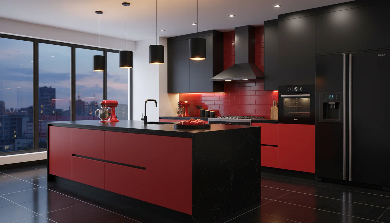 Cozinha vermelha e preta: ideias para lindo ambiente