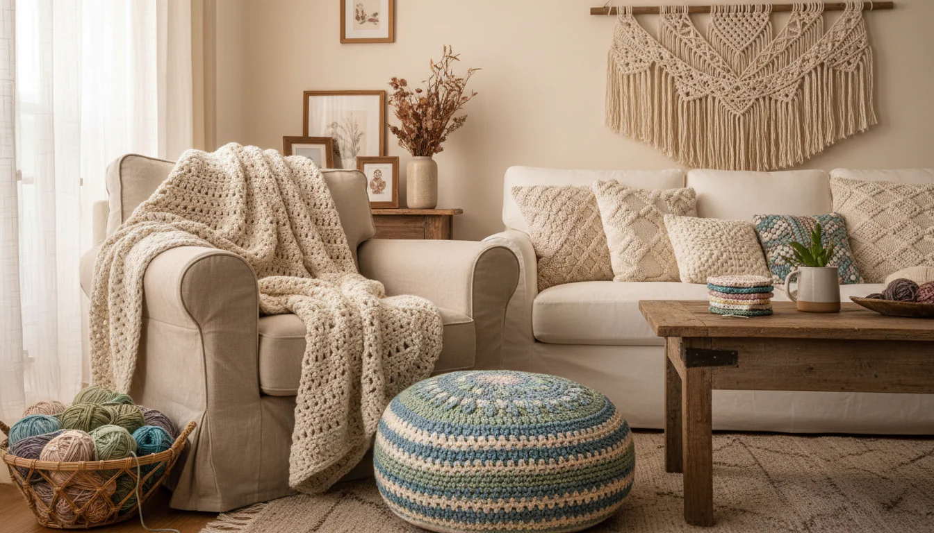 Crochê na decoração: ideias para deixar casa charmosa