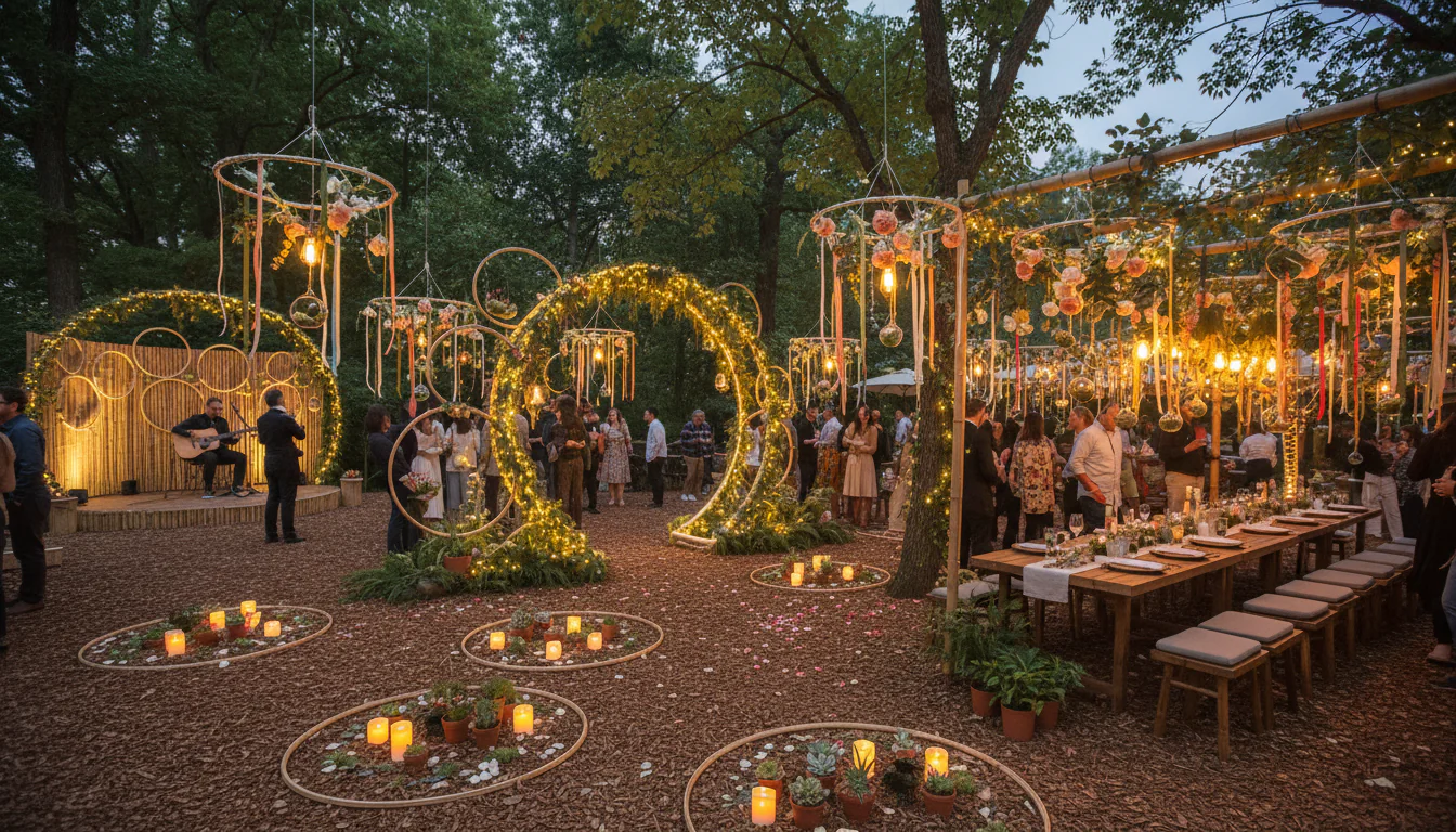 Decoração com bambolê: ideias transformam evento Decoração com bambolê: ideias transformam evento