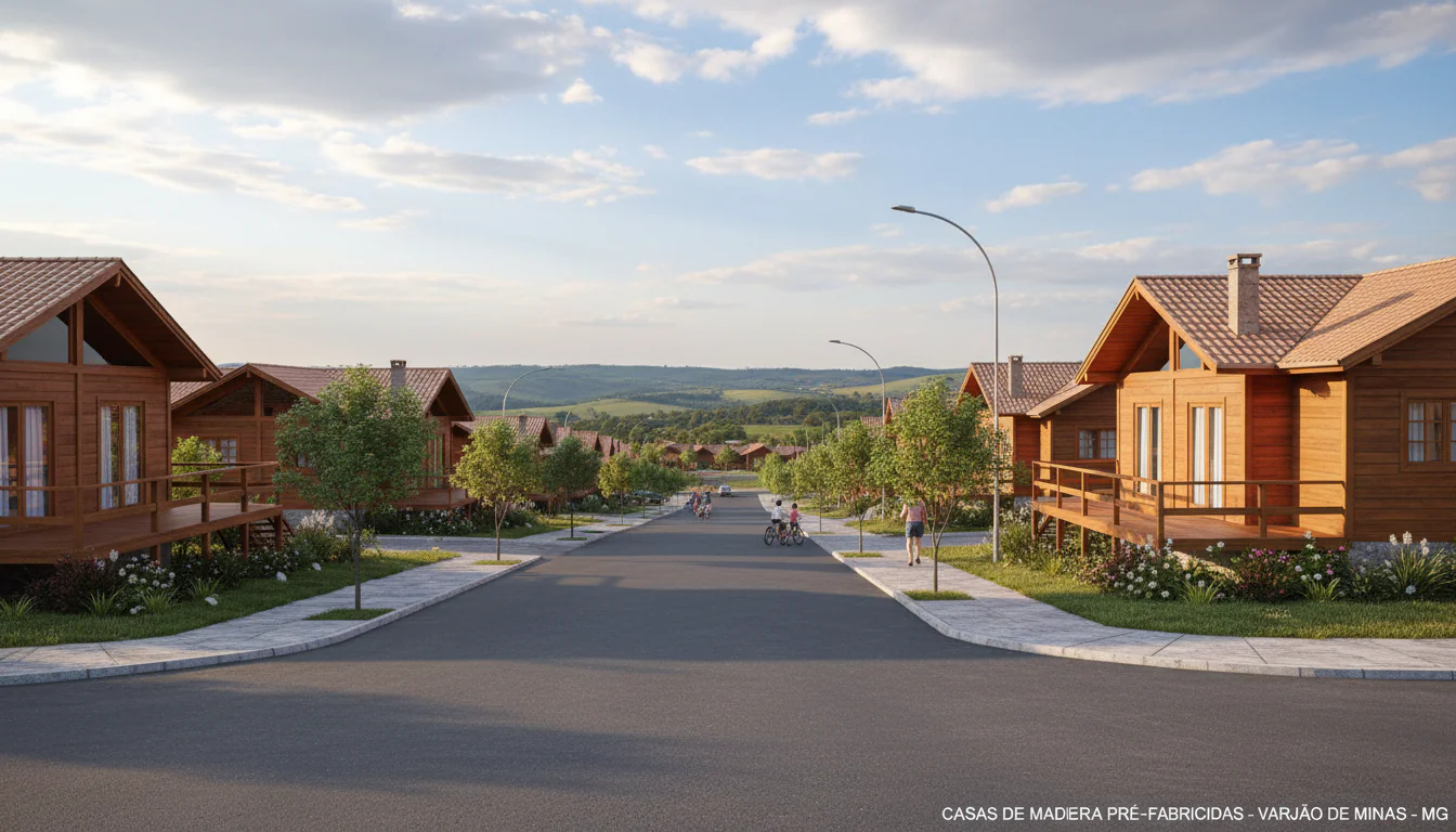 Casas de Madeira Pré-Fabricadas em Varjão de Minas – MG Casas de Madeira Pré-Fabricadas em Varjão de Minas – MG