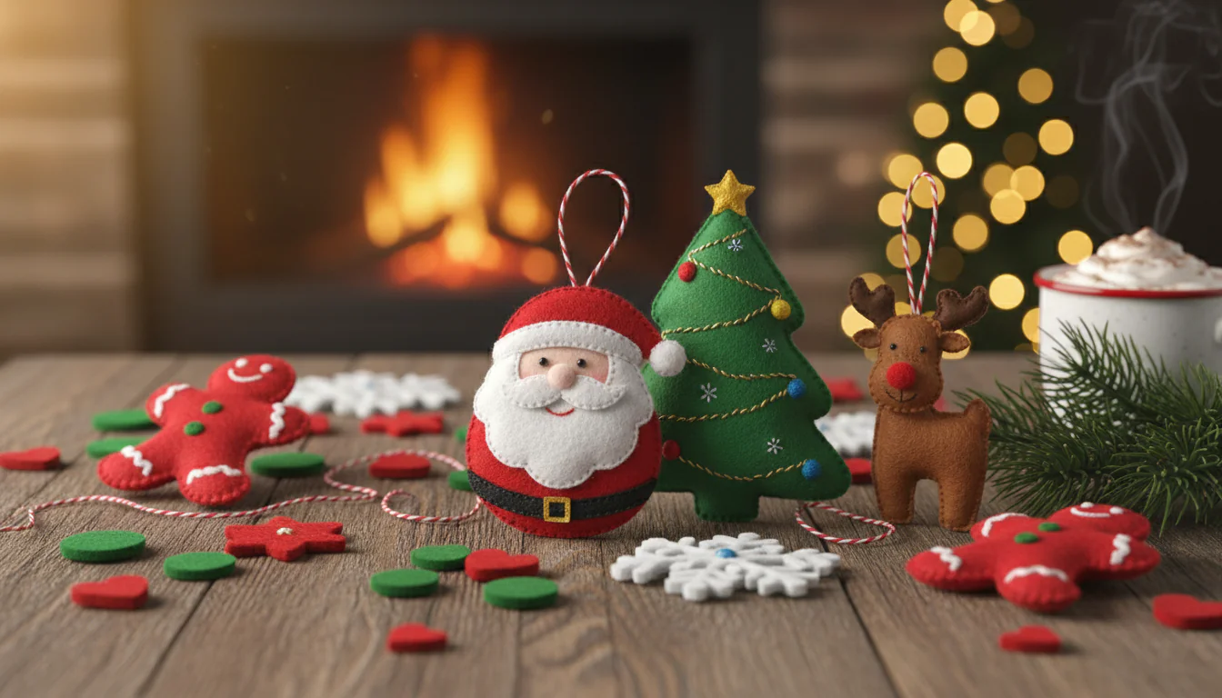 Enfeites de Natal de feltro: ideias
