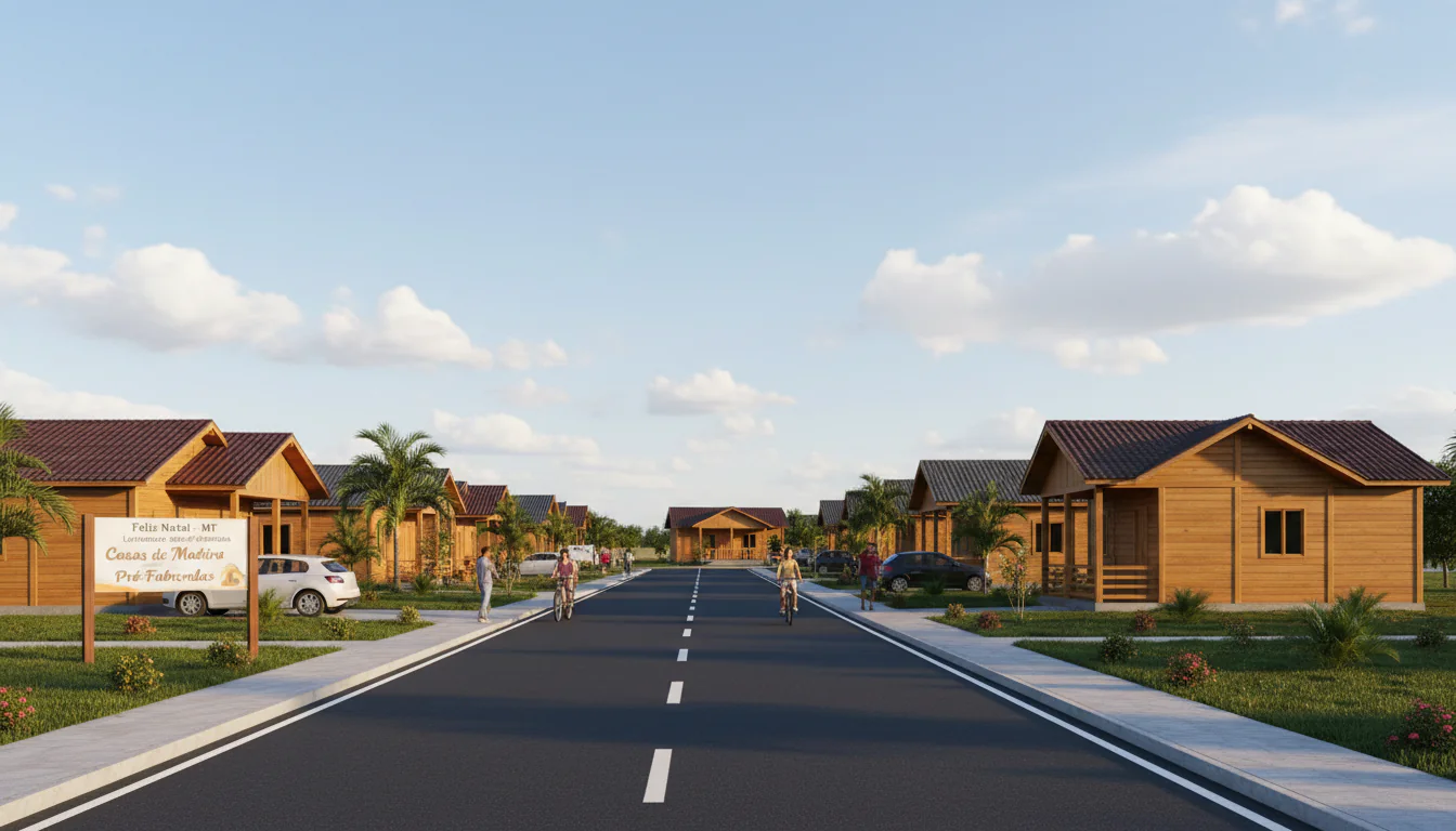 Casas de Madeira Pré-Fabricadas em Feliz Natal – MT Casas de Madeira Pré-Fabricadas em Feliz Natal – MT