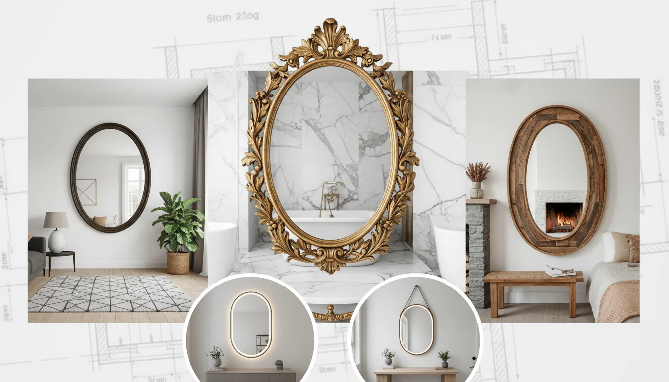 Espelho oval: projetos para inspirar