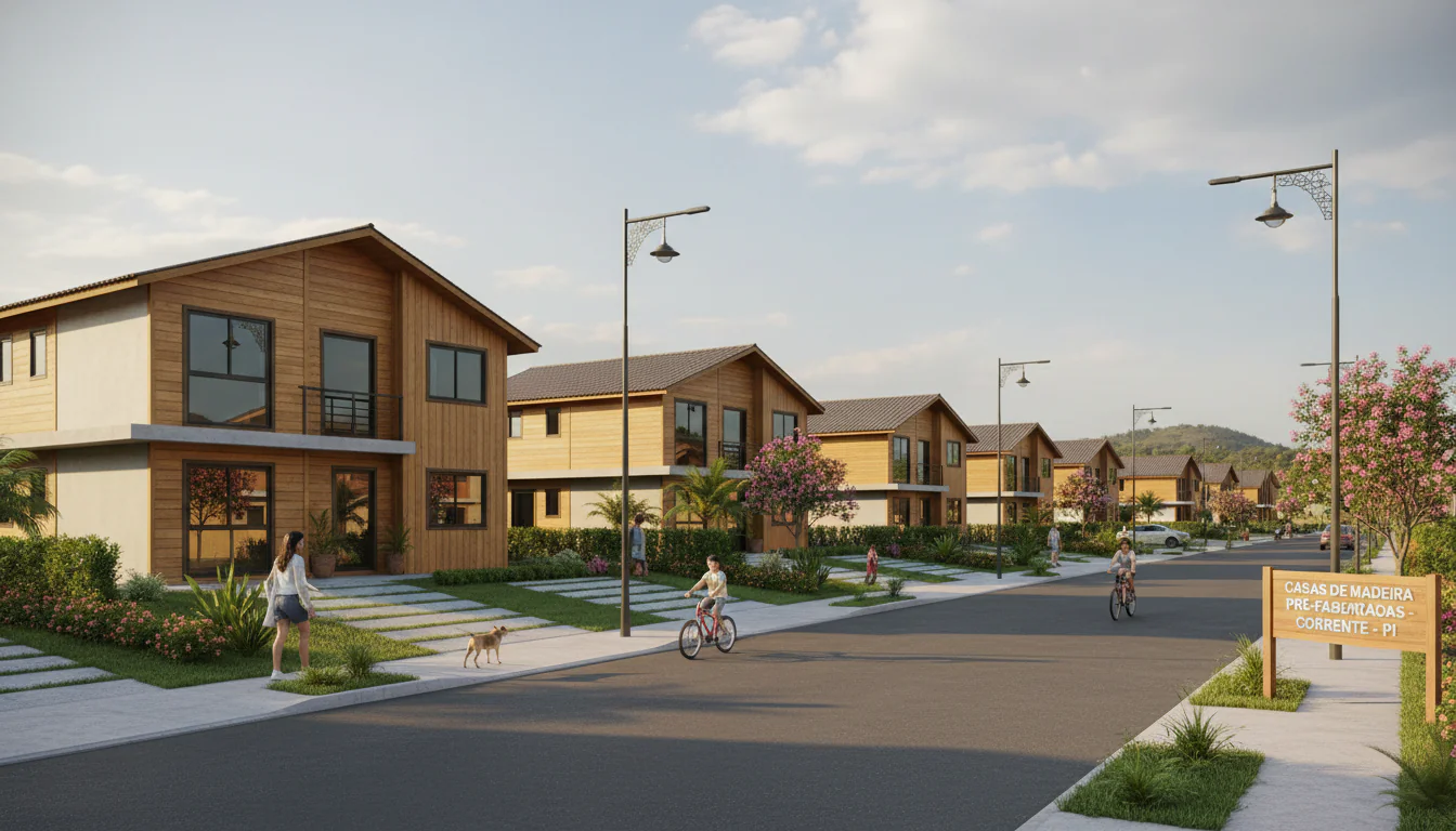 Casas de Madeira Pré-Fabricadas em Corrente – PI