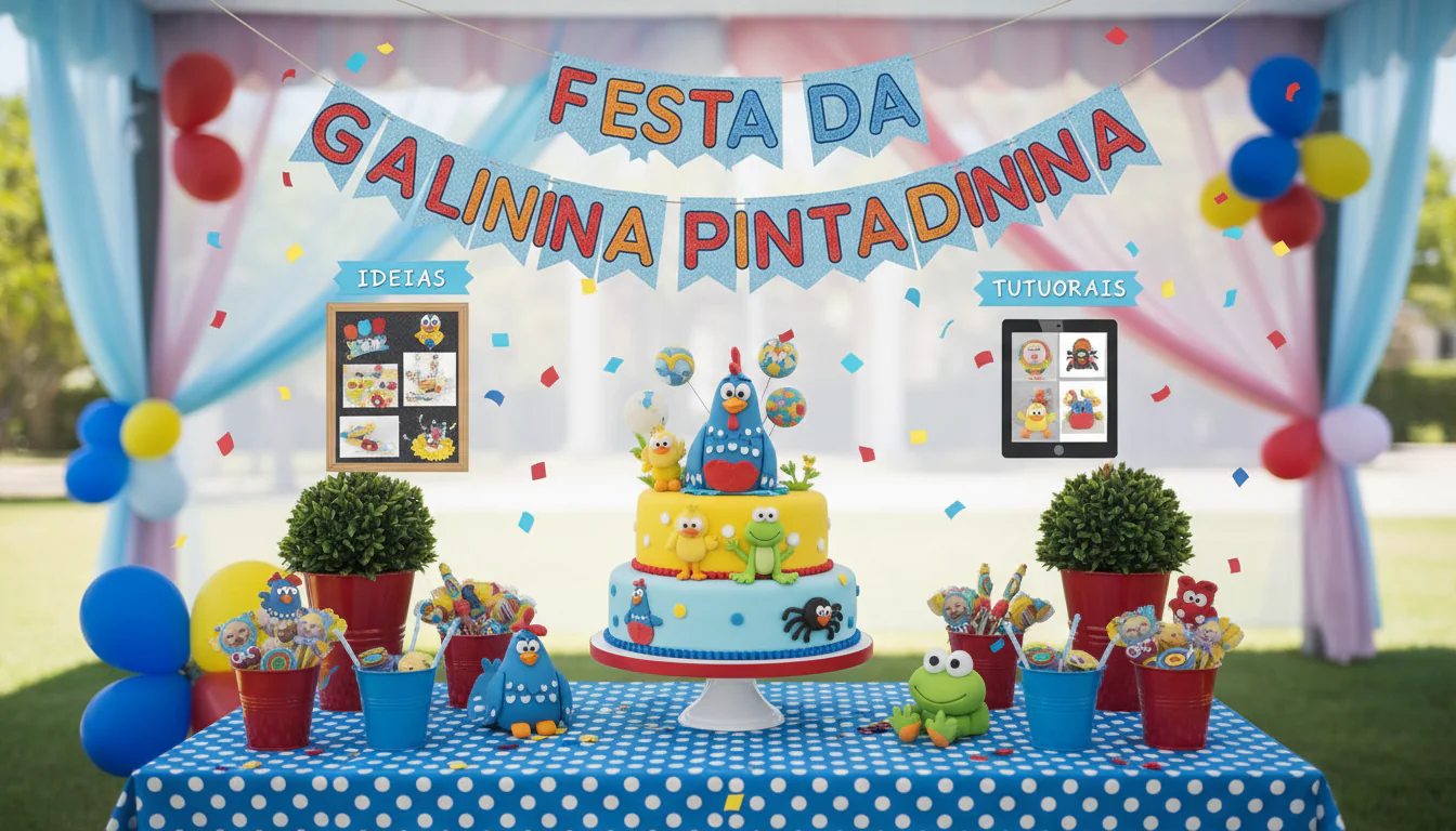 Festa da Galinha Pintadinha: ideias e tutoriais Festa da Galinha Pintadinha: ideias e tutoriais