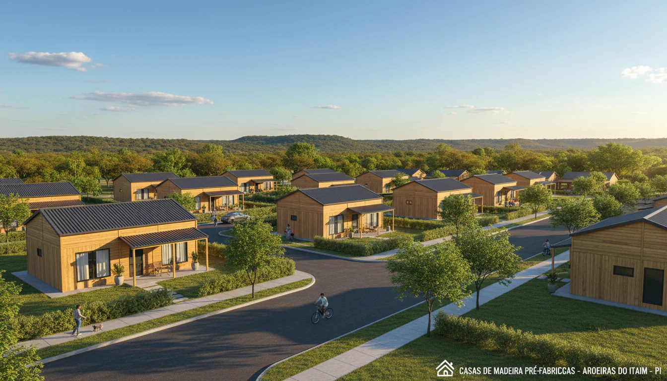 Casas de Madeira Pré-Fabricadas em Aroeiras do Itaim – PI Casas de Madeira Pré-Fabricadas em Aroeiras do Itaim – PI