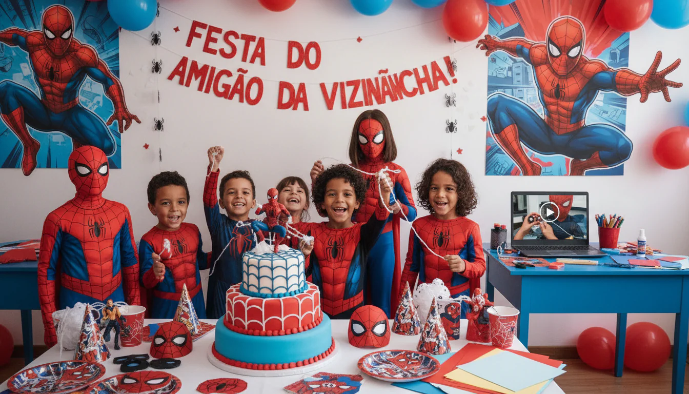 Festa Homem-Aranha: ideias espetaculares com tutoriais Festa Homem-Aranha: ideias espetaculares com tutoriais