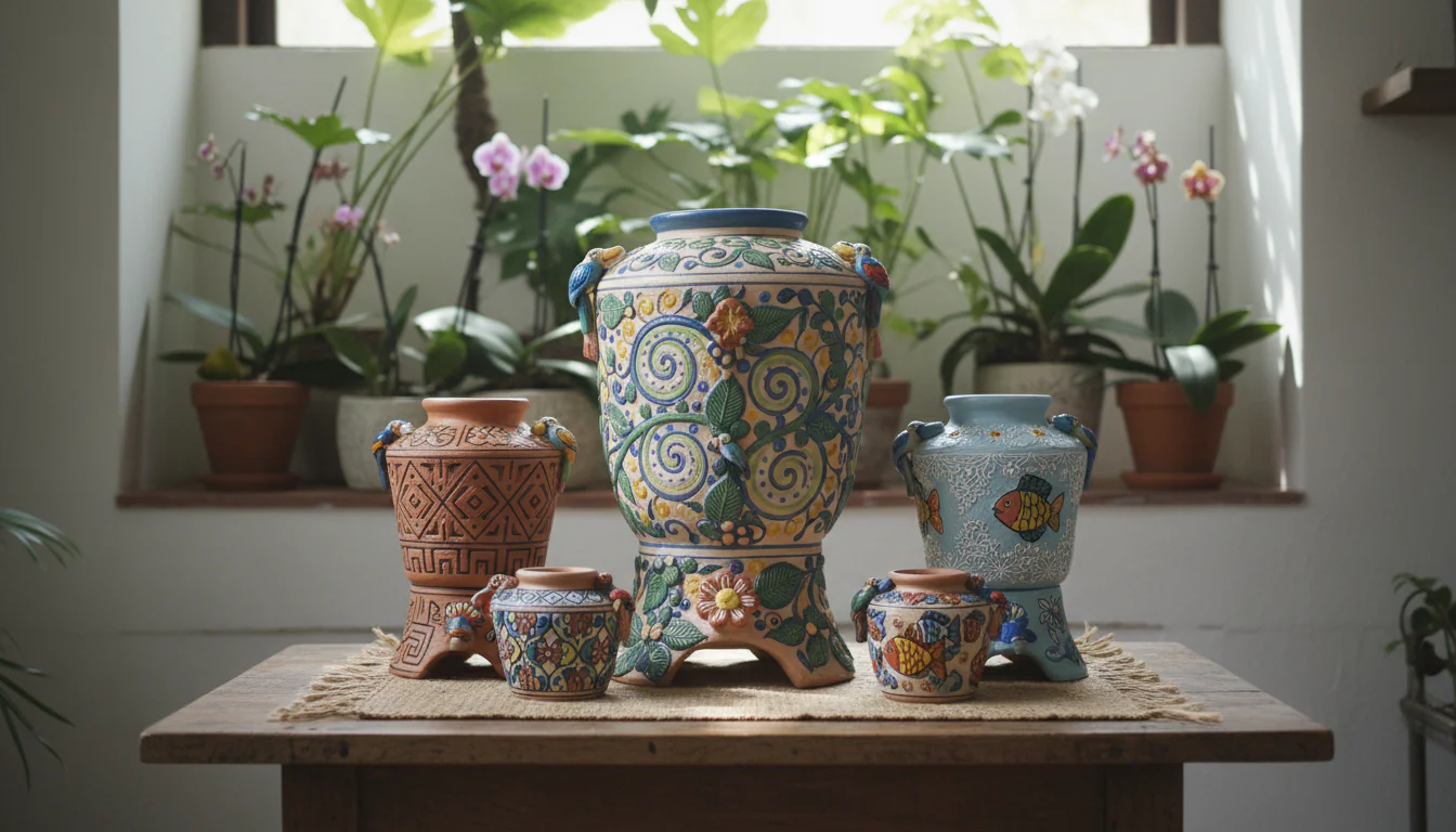 Filtro de barro decorado: lindas opções para renovar