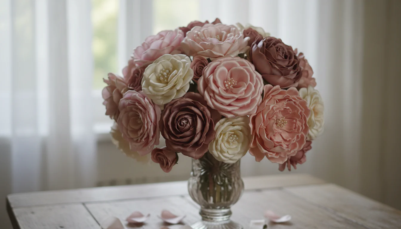 Flor de cetim: fotos para encantar e desejar