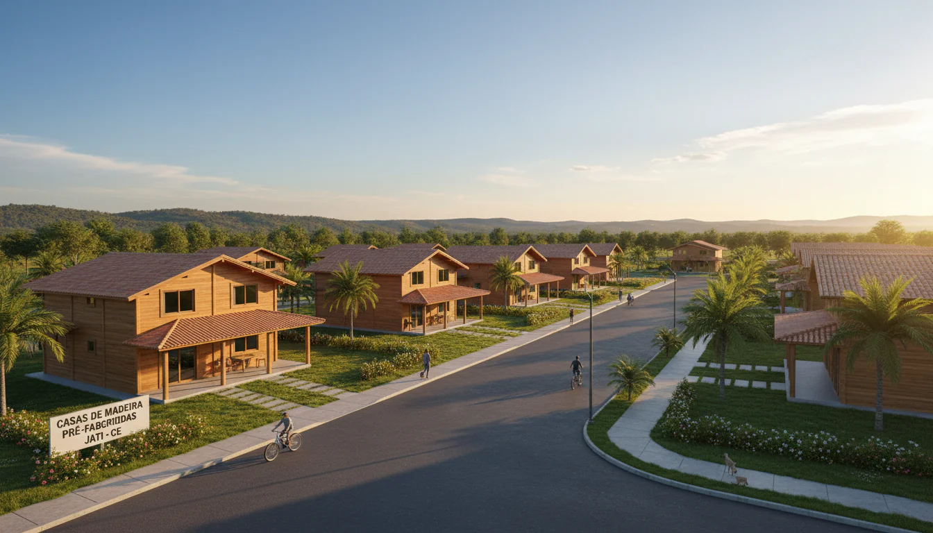 Casas de Madeira Pré-Fabricadas em Jati – CE