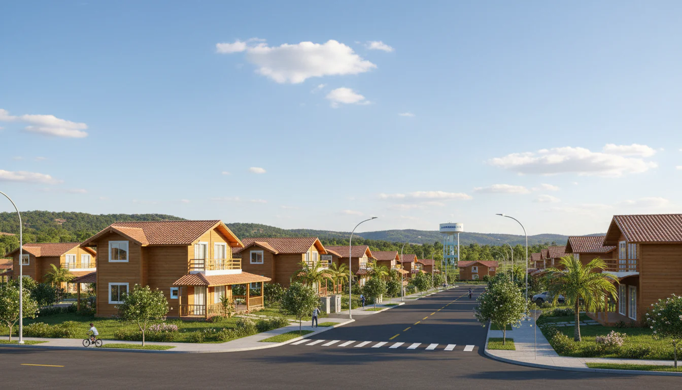 Casas de Madeira Pré-Fabricadas em Paramoti – CE Casas de Madeira Pré-Fabricadas em Paramoti – CE