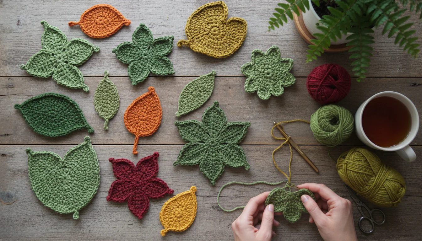 Folha de crochê: como fazer e ideais para inspirar Folha de crochê: como fazer e ideais para inspirar