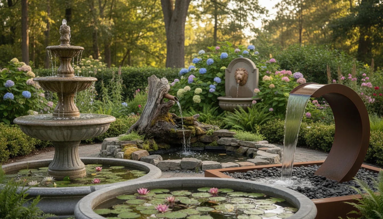 Fonte para jardim: tipos e ideias encantadoras