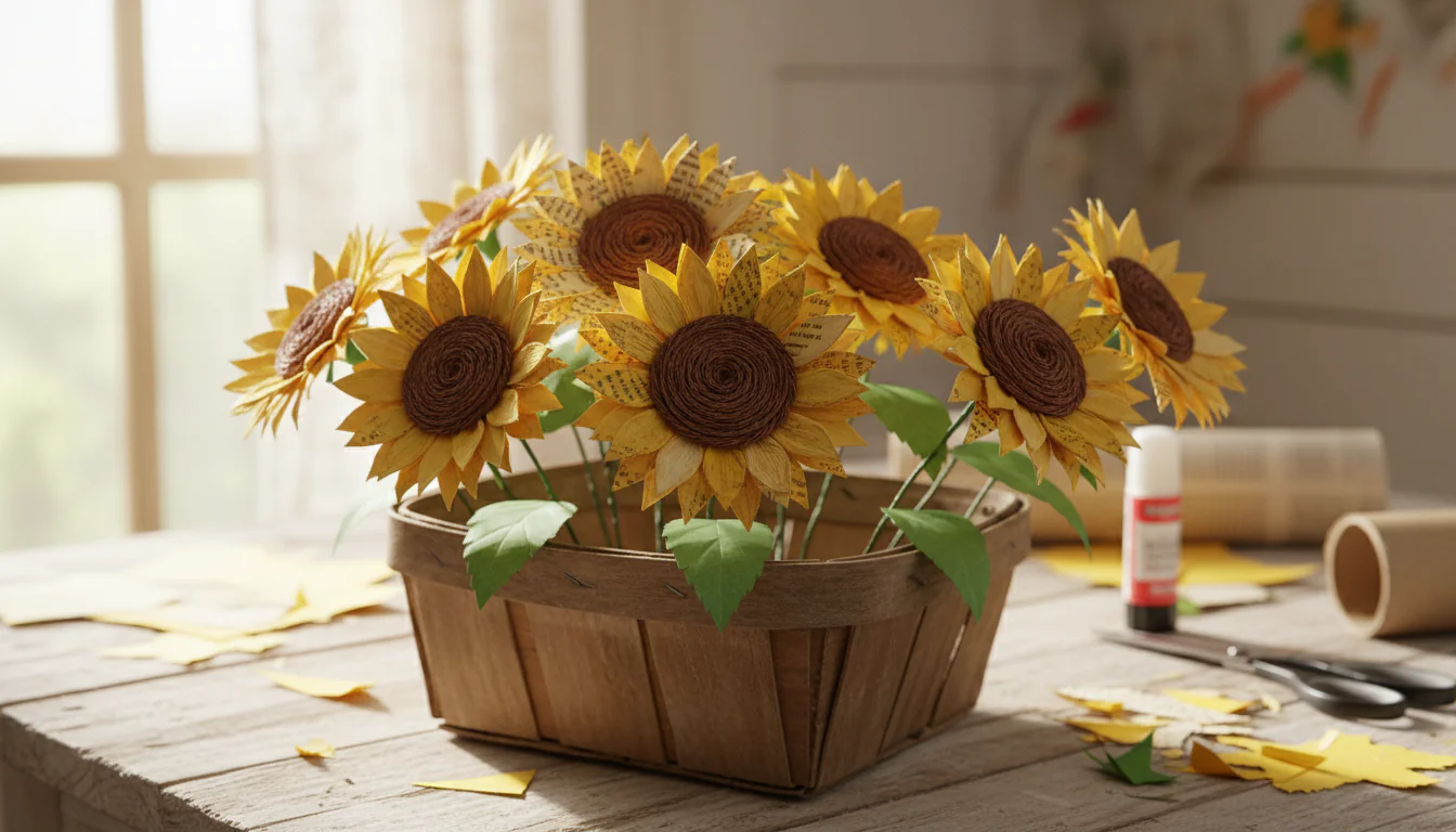 Girassol de papel: inspirações para fazer e encantar