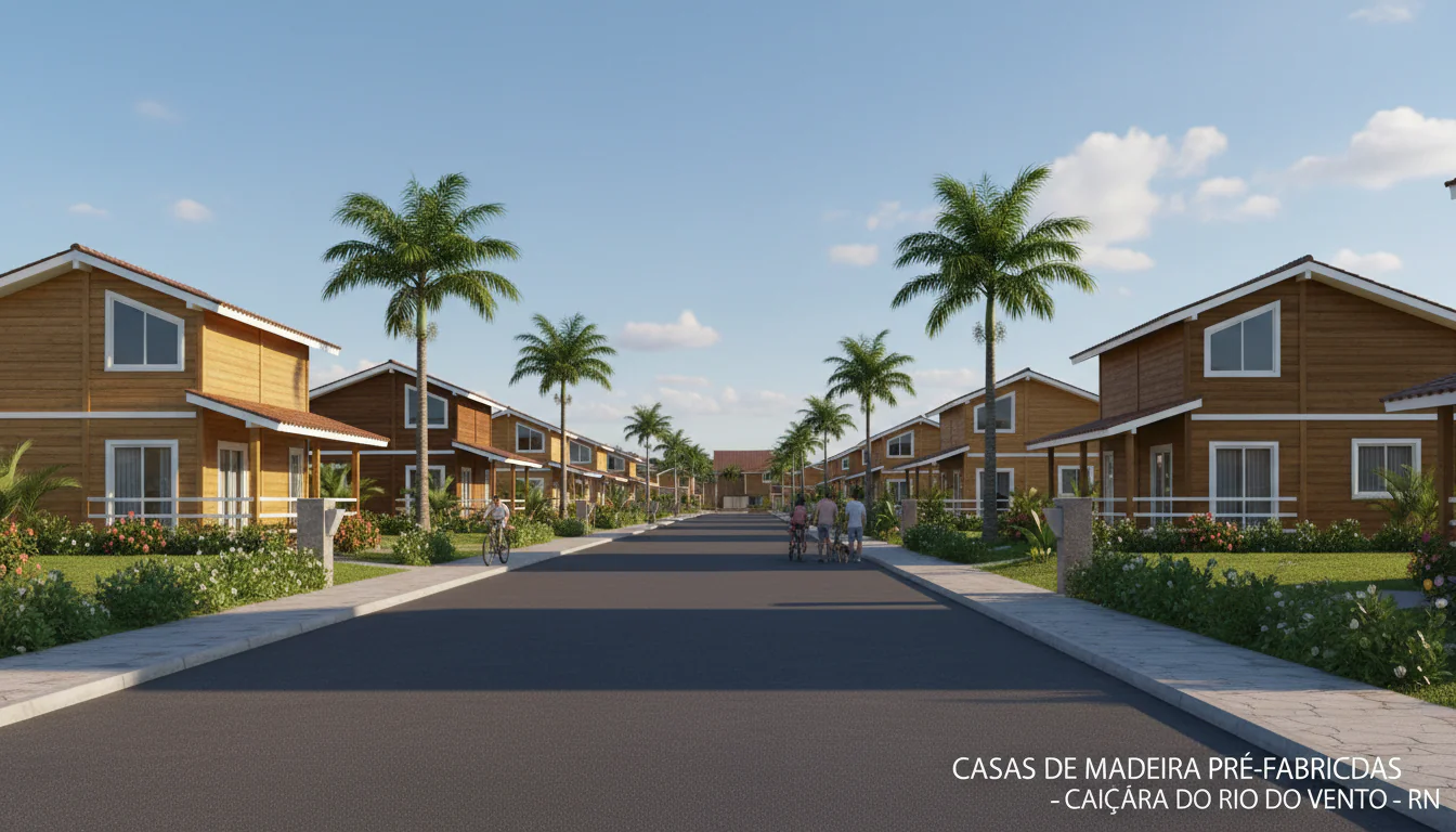 Casas de Madeira Pré-Fabricadas em Caiçara do Rio do Vento – RN