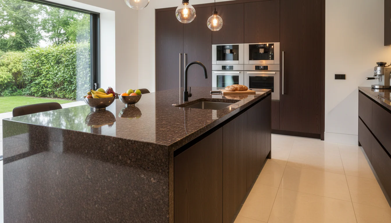 Granito marrom absoluto: projetos e ideias