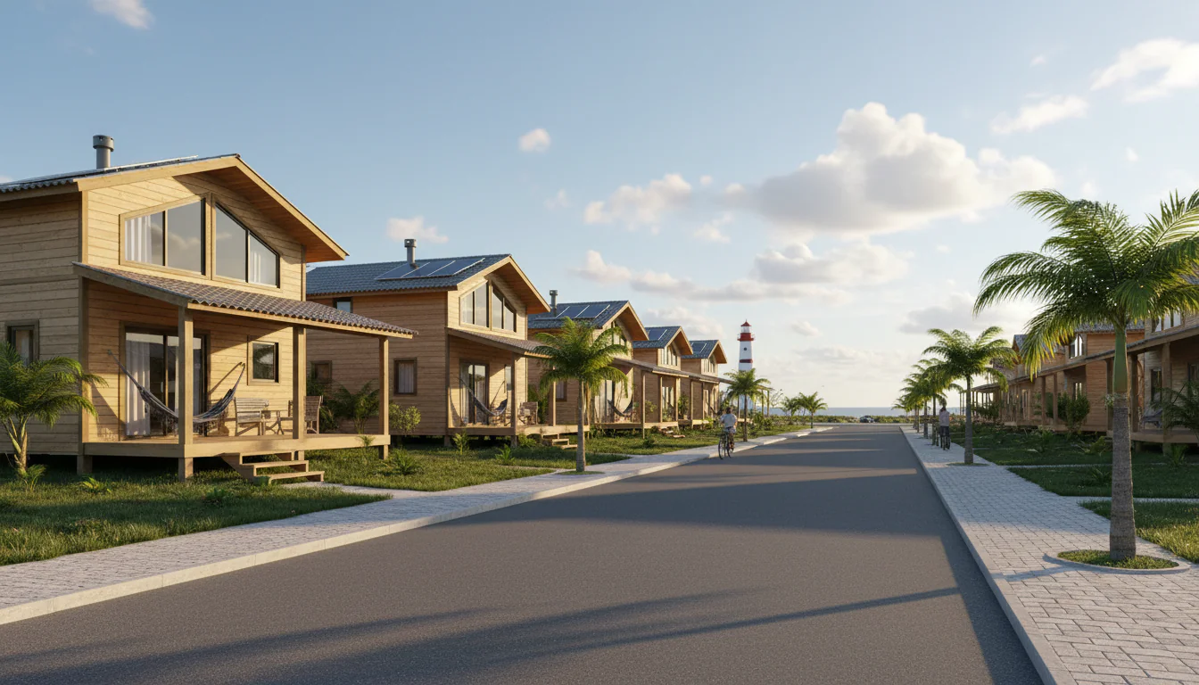 Casas de Madeira Pré-Fabricadas em Galinhos – RN